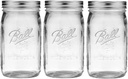Ball Mason Jar-32 oz. Clear Glass Wide Mouth - Set of 3
