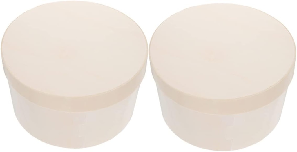 Unomor 2pcs Round Cheese Cake Carrier Boxes Sturdy Dessert Packing Cases for Home Use Weddings Parties Elegant Design for Baked Goods Round