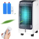 COSTWAY Portable Evaporative Air Cooler for Room, 3-in-1 Portable Air Cooler with Remote Control, 8-Hour Timer, 2 Ice Crystal Boxes, Quiet Operation, Evaporative Cooler for Bedroom Home Office