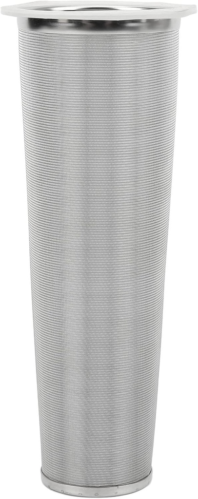 Cold Brew Coffee Filter,304 Stainless Steel Coffee Brew Infuser Cone Strainer Reusable Mesh with Leakproof Seal White Rubber Circle for Iced Tea Fruit Drinks (8 * 21cm)