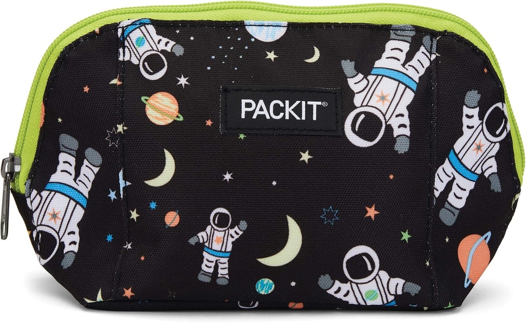 PackIt Freezable Snack Bag, Spaceman, Built with EcoFreeze Technology, Foldable, Reusable, Zip Closure Locks in Cool Dry Air, and Fresh Snacks On the Go