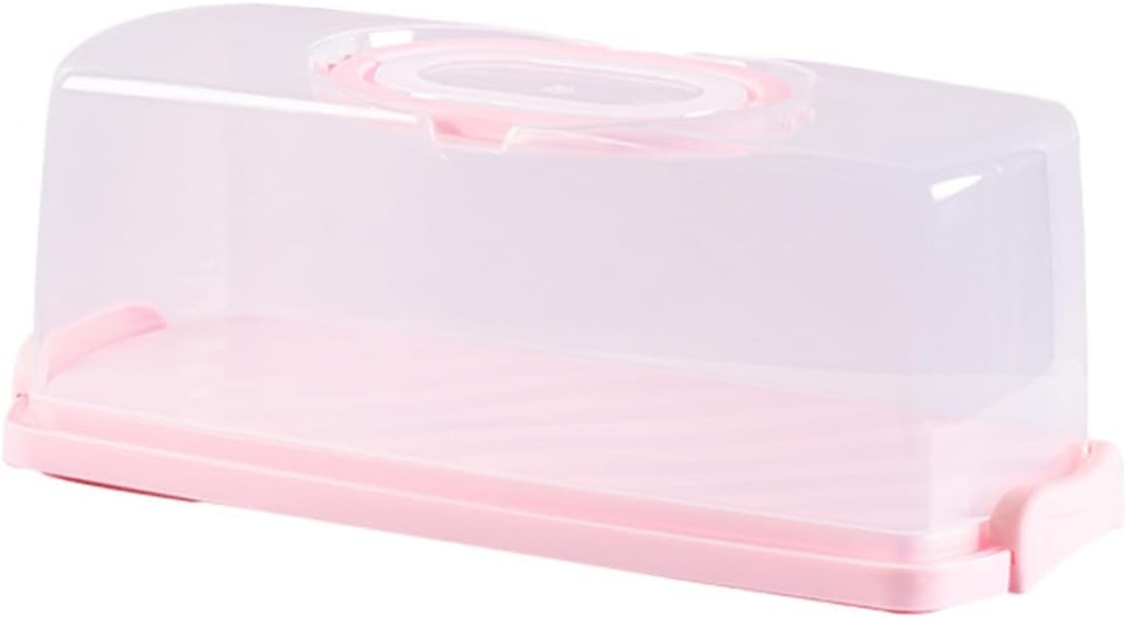 PRETYZOOM 1pc Cake Box Buckle Design Portable Dessert Container for Baking Handheld Holder for Cakes and Toast for Parties and Events