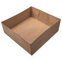 Southern Champion Tray 0121 Kraft Paperboard 4 Corner Pop Up Food and Drink Stadium Tray, 10-1/2" Length x 10-1/2" Width x 3-11/16" Height (Case of 200)