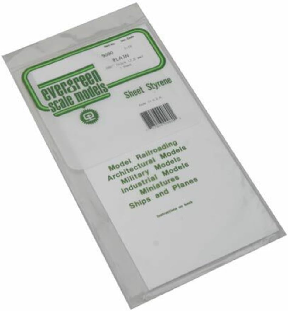 EverGreen 9080, polystyrene Board, 150 mm x 300 mm x 2.00 mm, Pack of 1, White