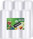 6 Pack 8"x20'(3Rolls) and11"x20' (3Rolls) Vacuum Sealer Bags Rolls with BPA Free and Heavy Duty,Commercial Grade Vacuum Seal Freezer Bags Rolls Compatible with Any Type Vacuum Sealer