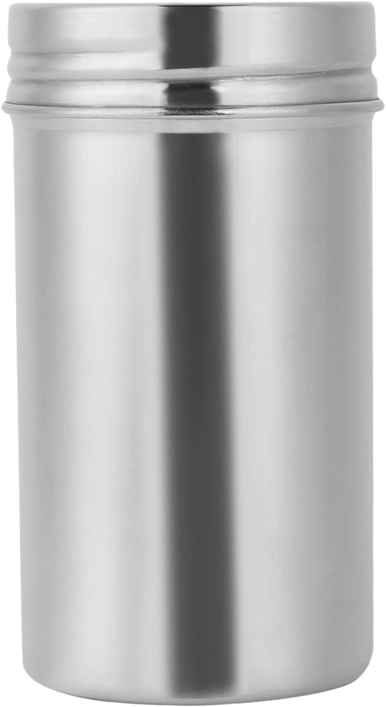 304 Stainless Steel Sealed Food Storage Jar Portable, 1PCS Stainless Steel Tea Jar Tea Canister, Steel Canister Coffee Jar with Lid for Campin Travel Outdoor (Large Size)