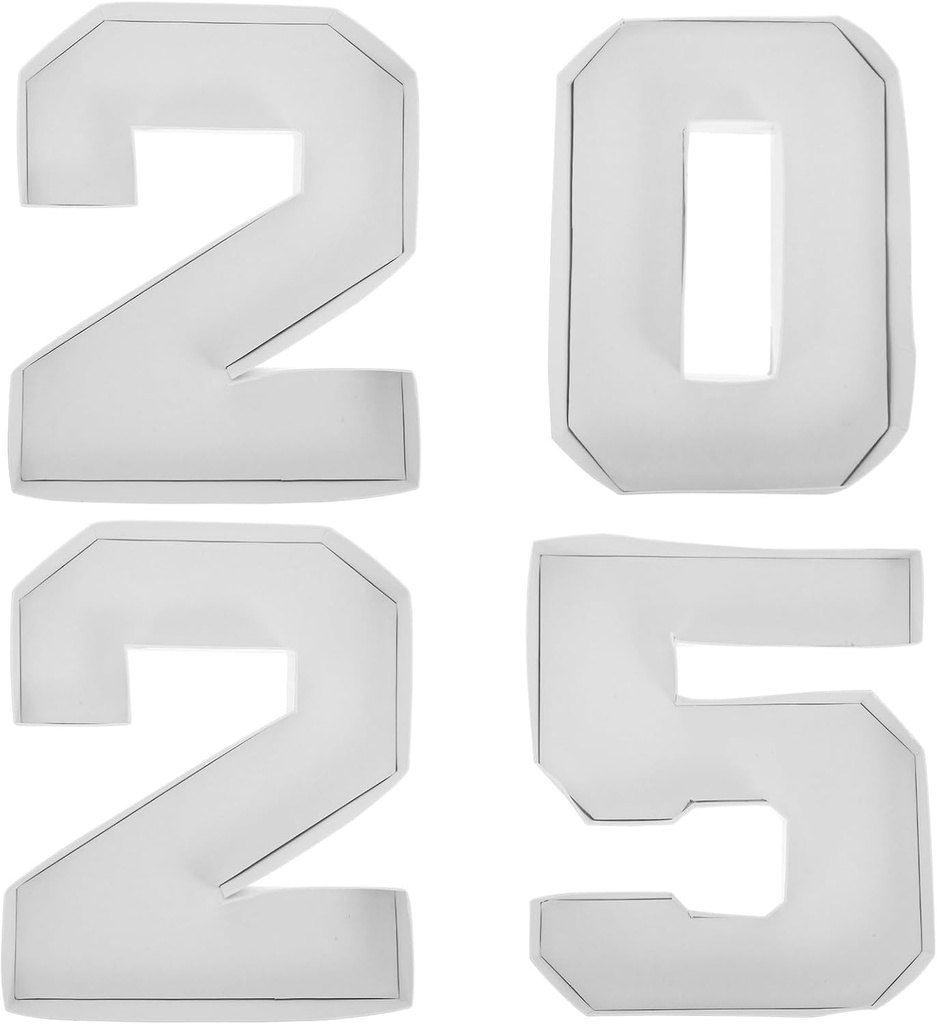 Healifty 4pcs Box Digital Cardboard Box Party Sweets Holder Party Decorations Cupcake Container Cupcake Holder Wedding Decoration Paper Number Decor Cardboard Number White Paper