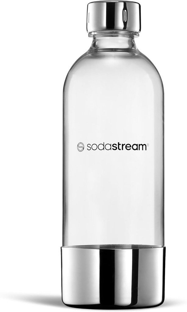 sodastream 1L Bottle for Sparkling Water and Soda Machine | Dishwasher Safe | Stainless Steel Finish
