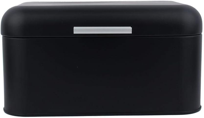 Beautiful Retro Bread Container, Odorless Storage Box, Metal for Living Room Easy to for Kitchen Save Space(black)
