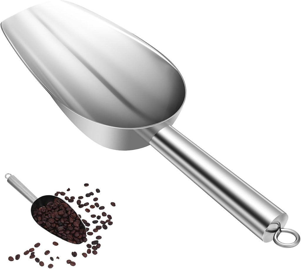 High-strength Stainless Steel Ice Scoop Tbsp Serving Scoop for Kitchen Comfortable to Hold Reusable for Flour Sugar Ice