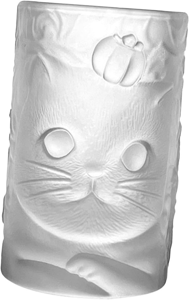 Garneck Adorable Cat Glass Cup Creative Water and Coffee Drinking Glass for Home Use for Tea Juice and Cold Beverages Cute Cat Design Tumbler