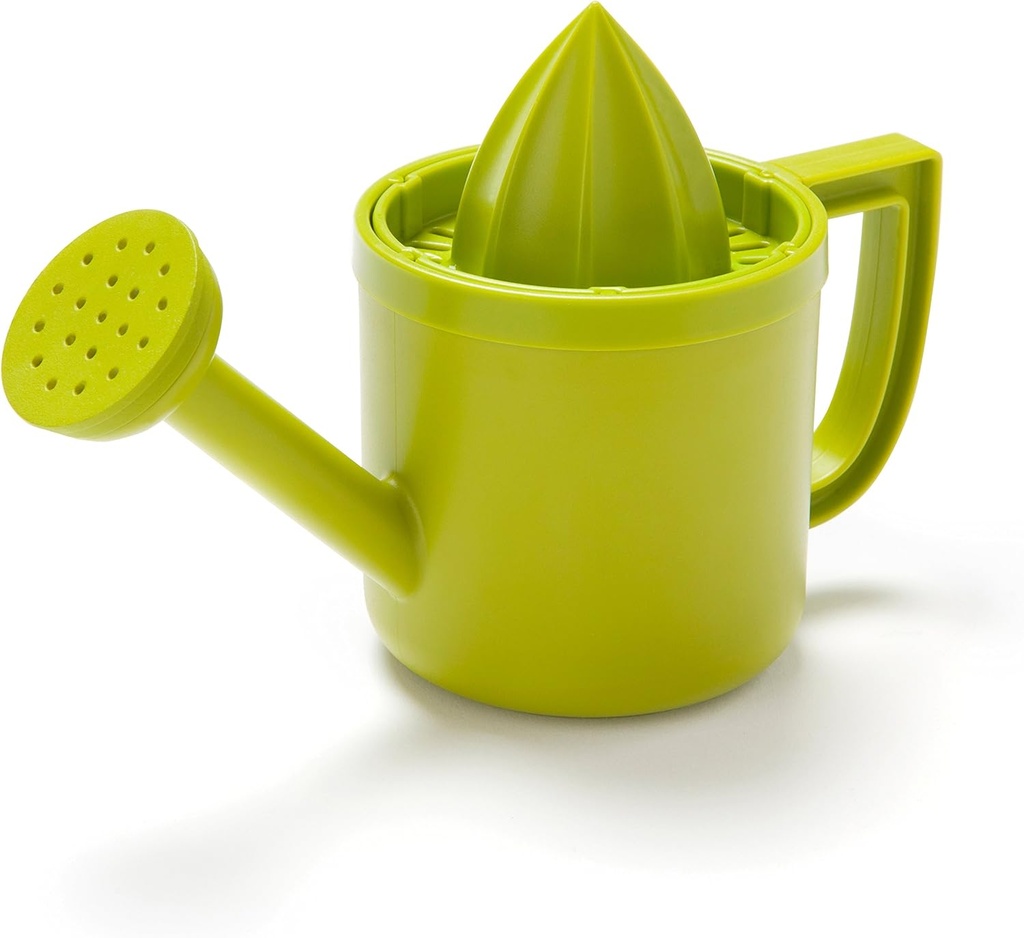 Peleg Design Lemoniere Original Watering Can-Shaped Manual Hand Juicer, Green Plastic Squeezer with Pourer for Lemon or Citrus Juice with Flip Lid for Storage