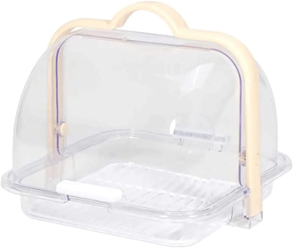 POCHY Fashion bread box Classic Bread Box Clear Plastic Bread Holder With Large Capacity Roll Top Lid Bread Bin Bread Storage Container Vented exquisite