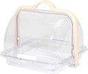 POCHY Fashion bread box Classic Bread Box Clear Plastic Bread Holder With Large Capacity Roll Top Lid Bread Bin Bread Storage Container Vented exquisite