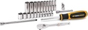 GEARWRENCH 26 Pc. 1/4" Drive 6 Pt. Standard Mechanics Tool Set, SAE - 80312DD