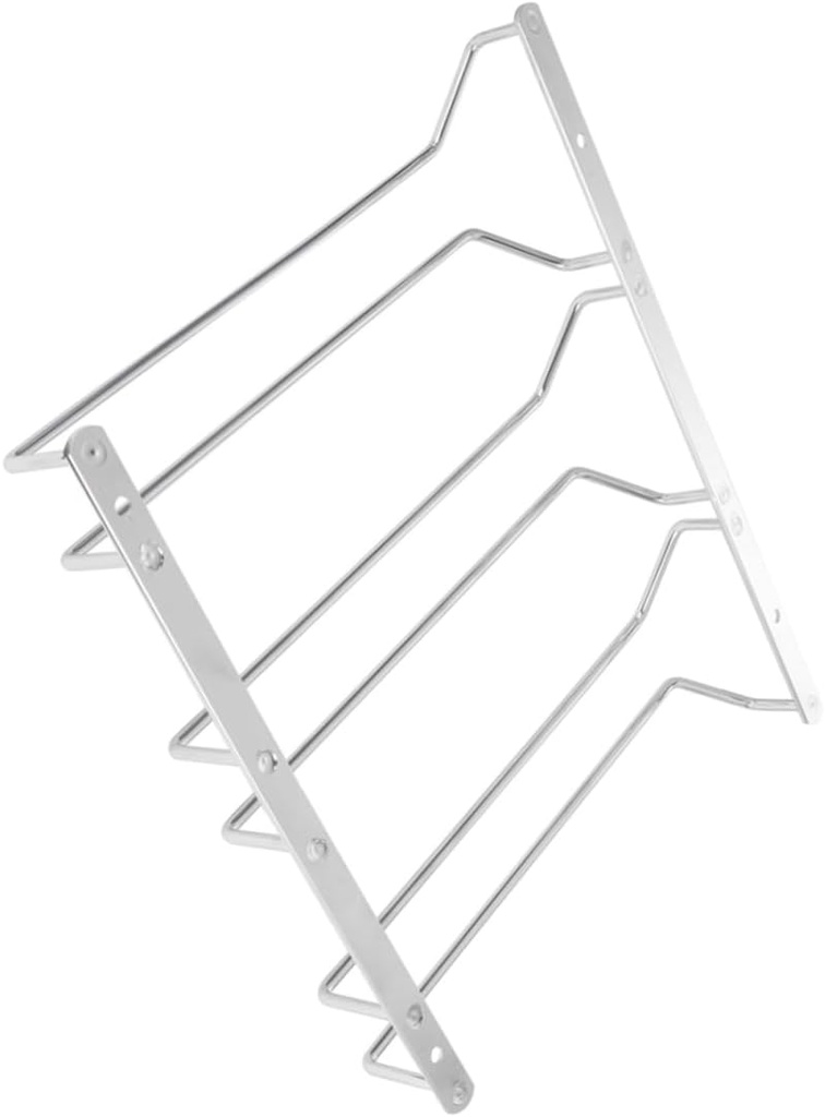OUNONA Goblets Hanging Rack Rows Under Cabinet Wine Glass Holder for Convenient Storage Fits Cabinets Organizes Wine Glasses and Stemware Easy Installation for Kitchen Bar