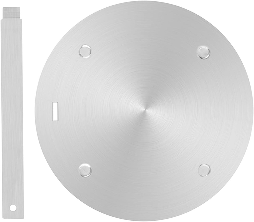 11inch Stainless Steel Induction Cooktop Mat, Induction Converter Heat Diffuser Simmer Ring Plate, Induction Cooktop Heat Diffuser Induction Plate with Handle Adapter Converter (28cm/11inch)