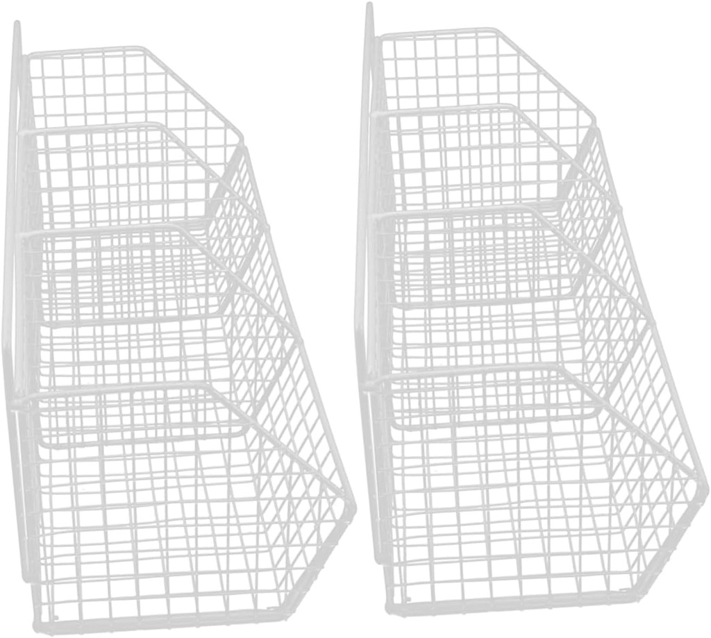 2pcs Wall-Mounted Storage Baskets Hanging Vegetable and Fruit Baskets for Kitchen Wall Decor Organizers Small Size for Onion Garlic and Ginger