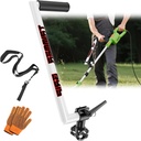 Upgraded Weed Eater Handle, String Trimmer Handle Extension Back Saver, Ergonomic Weed Wacker Grip with Adjustable Shoulder Strap and Gloves for Lawn Care, Landscaping, Yard Trimming