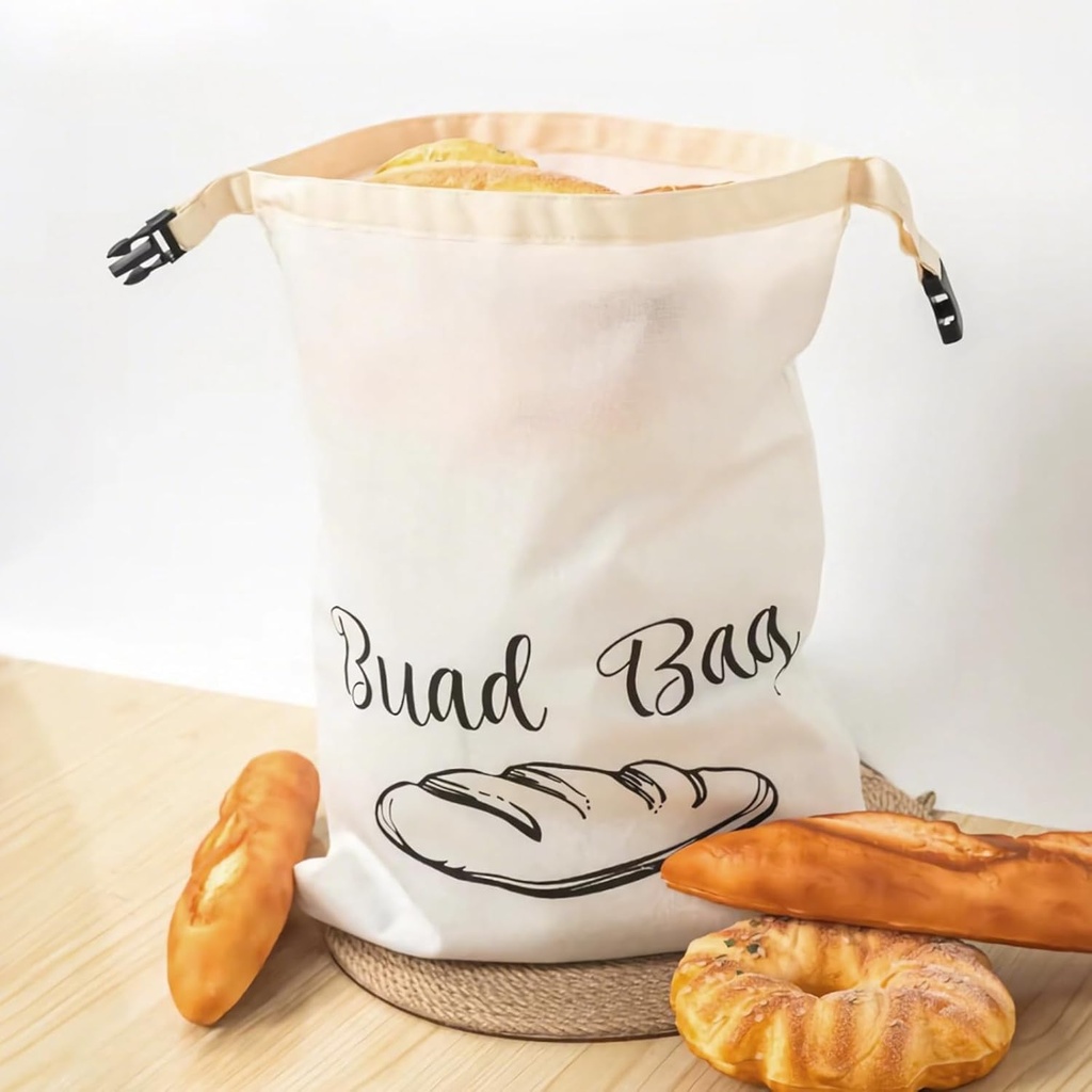 Reusable Linen Bread Bags for Homemade, Organic Linen Bread Bag for Homemade sourdough Food Storage Cloth Bag – Freezer-Friendly & Freshness Preservation ﻿ ﻿