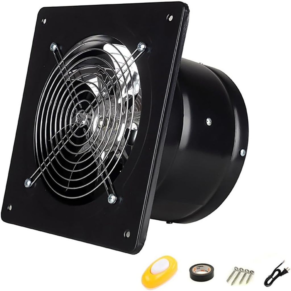 Metal Ventilation Blower Wall-Mounted Vent Fans for Kitchen,Bathroom,Laundry Room Exhaust Fan Smoke Extractor Fan Kit, 8inch