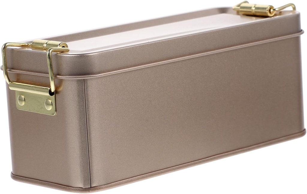 KICHOUSE Retro Tinplate Storage Box Cookie Jar Decorative Snack Container Lid Storage Box for Christmas Treats