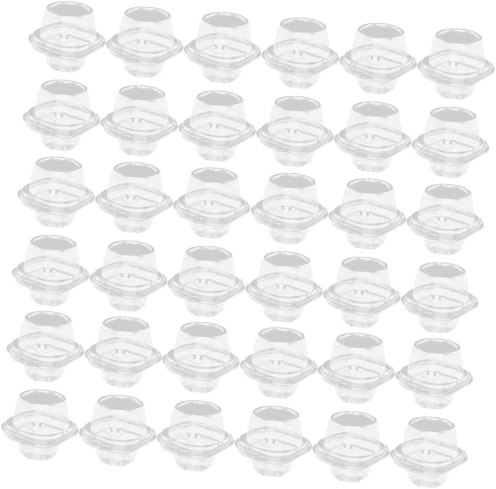 100 Pcs Thickened Plastic Cupcake Containers Lids Dessert Boxes for Muffins and Cakes Stackable Cake Packing Boxes for Home Parties and Events