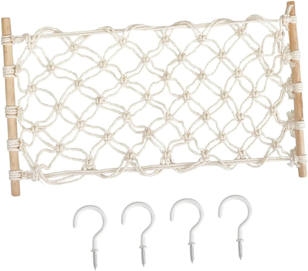 Hanging Fruit Hammock for Kitchen Organization Woven Vegetable Storage Net Bag up Counter Circulation for Stylish Home