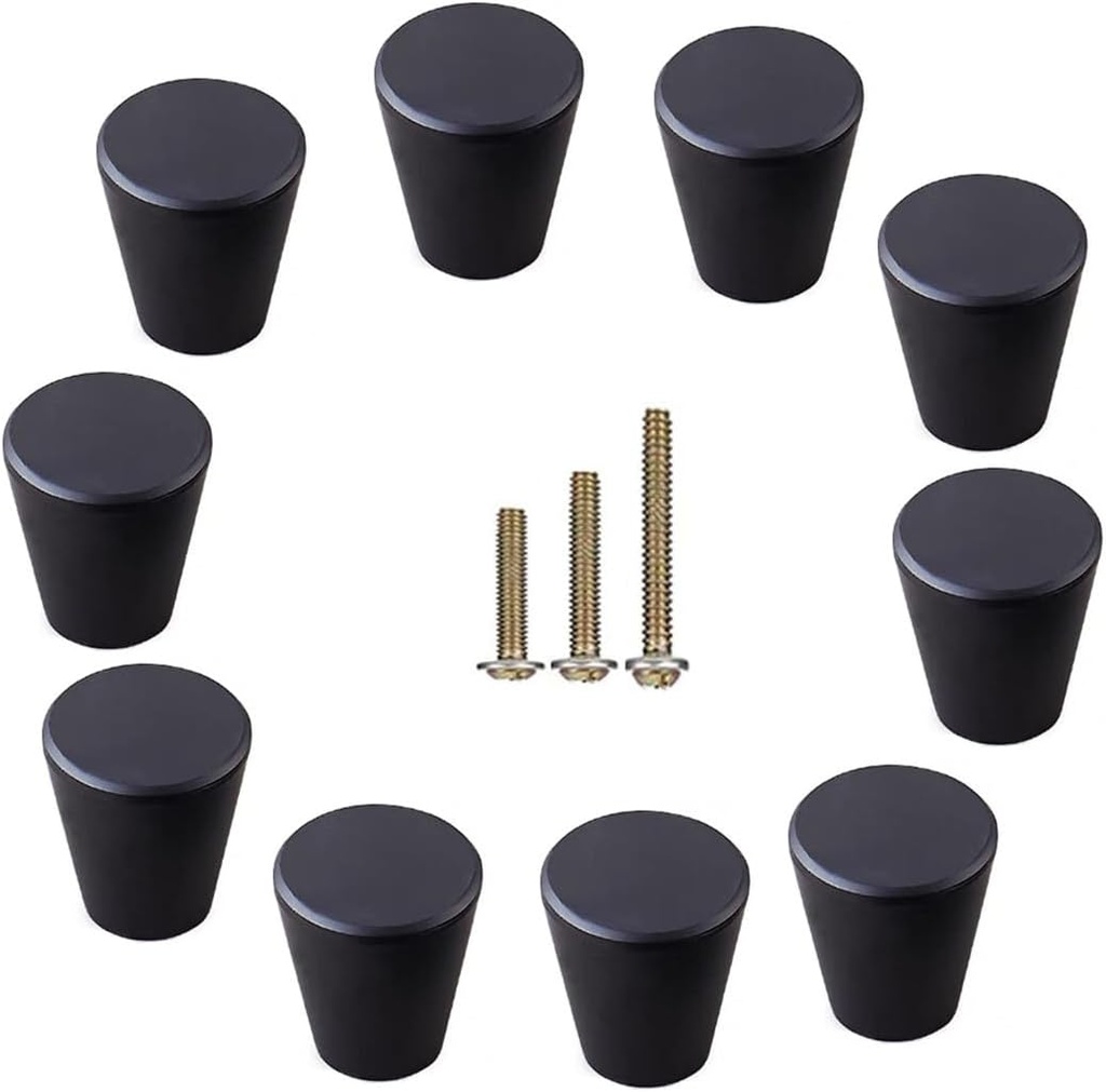 10 Pack Kitchen Cabinet Knobs Drawer Knobs Dresser Knobs Matte Black Knobs Drawer Pulls Door Knobs Dresser Drawer Handles Knobs for Dresser Drawers