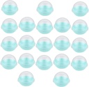 50Pcs Egg-Yolk Puff Boxes Lids Small Dome Dessert Packing Containers Plastic Baking Supplies for Party Favors and Events