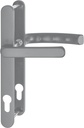 Lége Door Handle Set with Narrow Plate 24 mm Flat Handle 67-72 Stainless Steel Effect