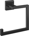 Matte Black Square Towel Ring, Multifunctional Toilet Paper and Hand Towel Holder for Bathroom Wall Mount, Stainless Steel Heavy Duty Towel Hanger for Shower, Kitchen, Toilet
