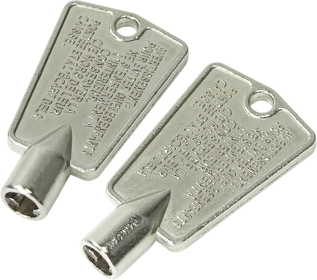 216702900 Freezer Door Keys Metal Compatible with Frigidaire & Kenmore AP4301346 PS1991481 297147700 (Pack of 2)