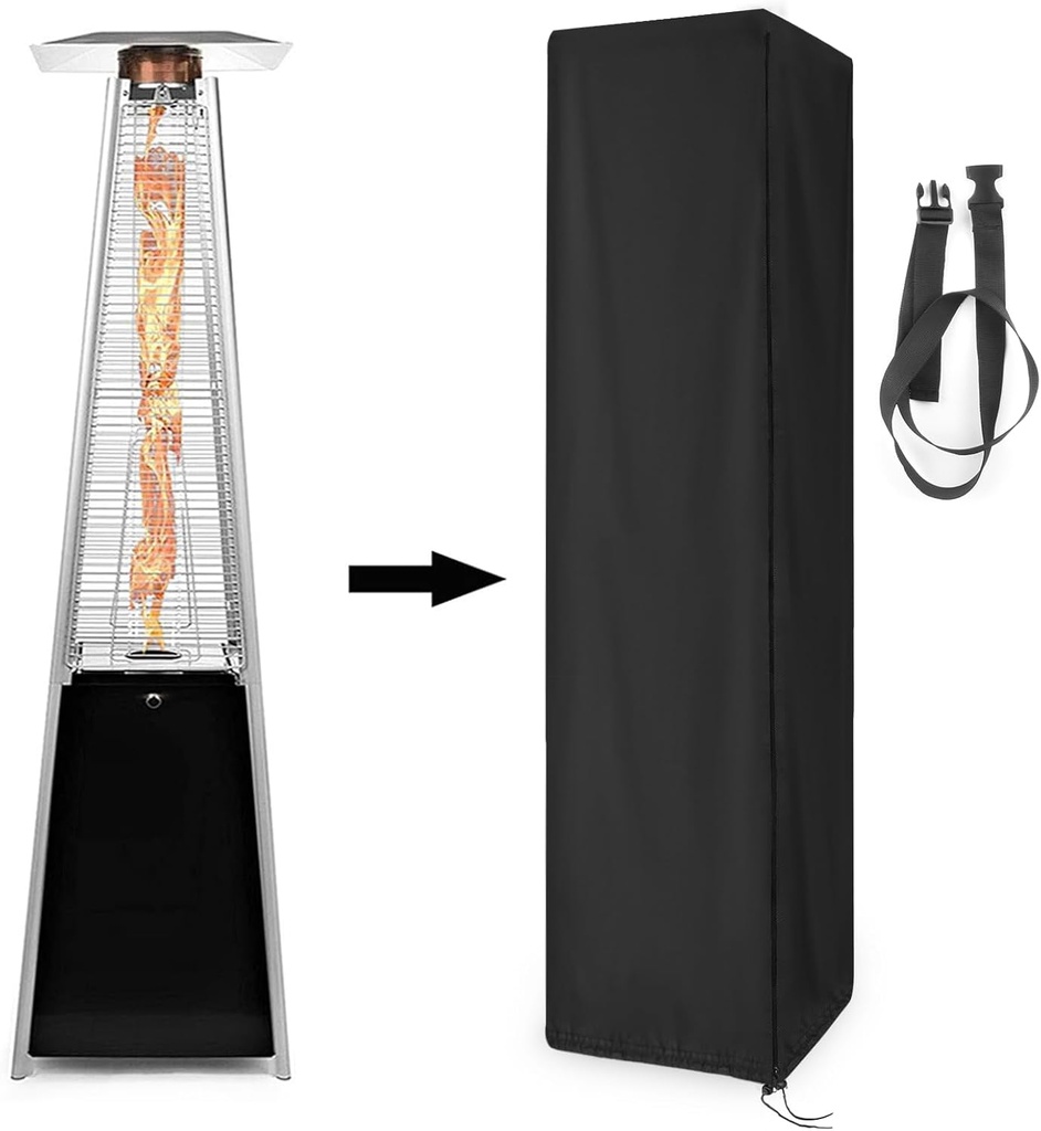 Patio Heater Cover, Patio Heater Covers Waterproof with Zipper, Square Outdoor Heater Cover 87"H x 21"W x 24"L