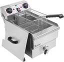 EH101V 8.5QT/8L Total Capacity 12.5qt/11.8l Stainless Steel Faucet Single Tank Deep Fryer 1700W Max (8L Large Fryer basket/ Large Handle)