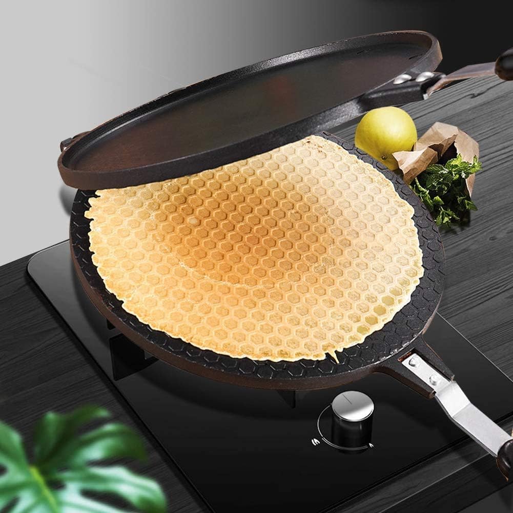Waffle Maker Pan with Non-Stick Surface, Aluminum Alloy Gas Griddle, Cake and Egg Roll Baking Tool