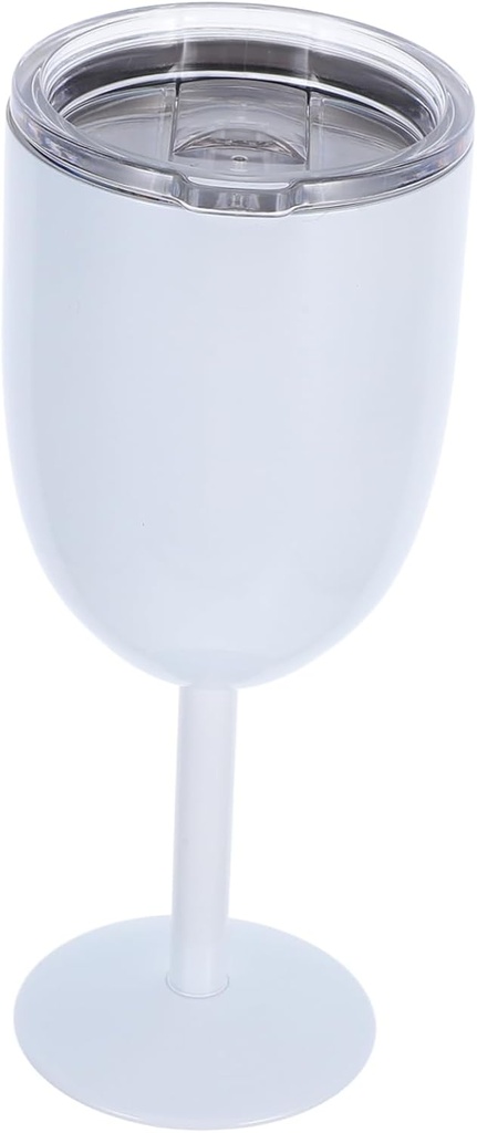 Stainless Steel Wine Tumblers with Lid Double Walled Insulated Goblets for Parties Boating Hiking Beach Poolside and Picnics Stainless Steel Drinkware