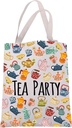 JXGZSO Funny Teapot Themed Gift Teapot Print Tote Bag Tea Time Gift Tea Party Shoulder Bag Tea lover Gift Tea Drinker Gift