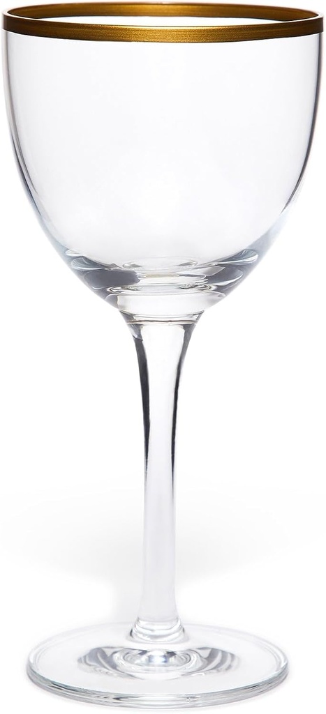 Nick and Nora Glass - Gold Trim / 5oz (150ml) / 6 Pack