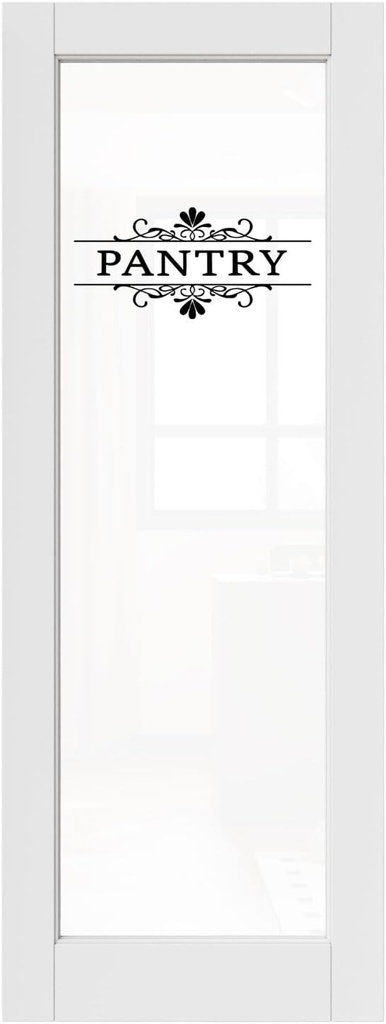 1-Lite Clear Glass Solid Core Door Slab Solid Wood Standard Size Interior Doors,30''x 80'',pantry016