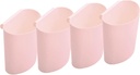 Rikyo 4Pcs Hanging Cup Holder,Rolling Cart Accessories,Plant Containers,Hanging Flower Pots,Space Saver,Storage Bucket,Pencil Holder,Make Up Pencil Holder Office,Kitchen Wall Organizer Decor (Pink)