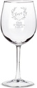 Personalized Color Printed 12oz Wine Glass - Love Wreath - Silver - 144 pack