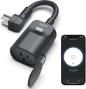 Geeni Indoor/Outdoor Smart Plug Weatherproof, 1 Socket Wireless Remote Control and Timer –Works with Alexa, Google Assistant, Requires 2.4 GHz WiFi, Black