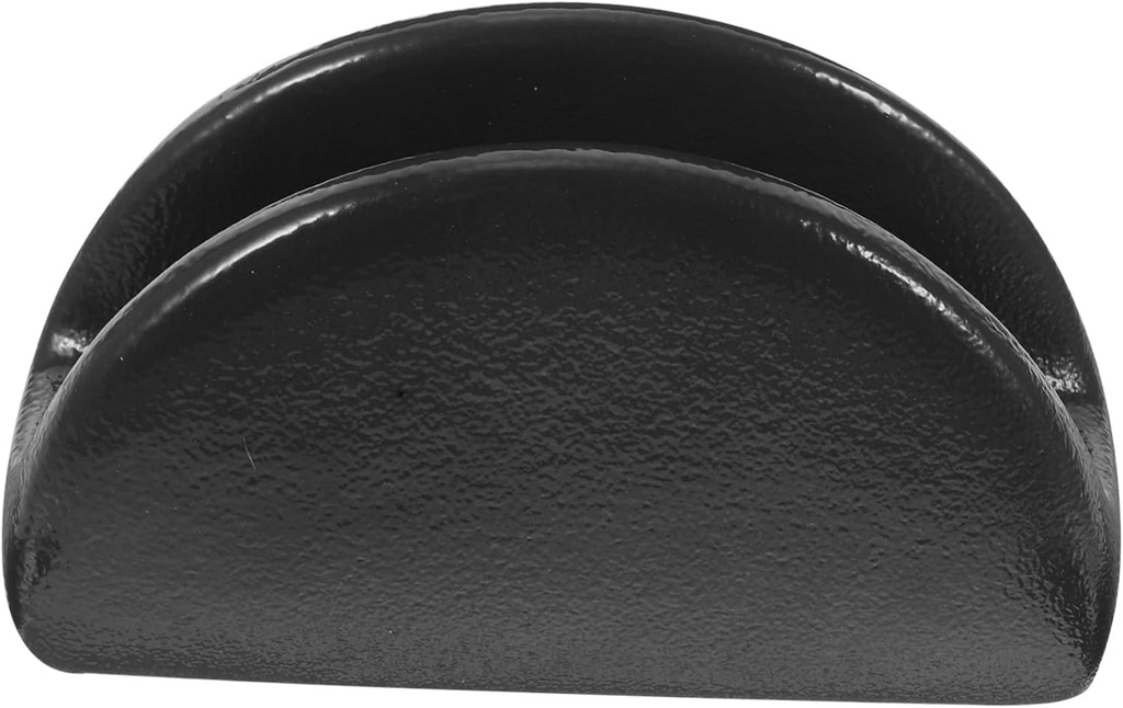 Kichvoe Ceramic Napkin Holder for Tabletop Sturdy Decorative Paper Tissue Dispenser Practical Kitchen and Restaurant Accessory Black Compact Design