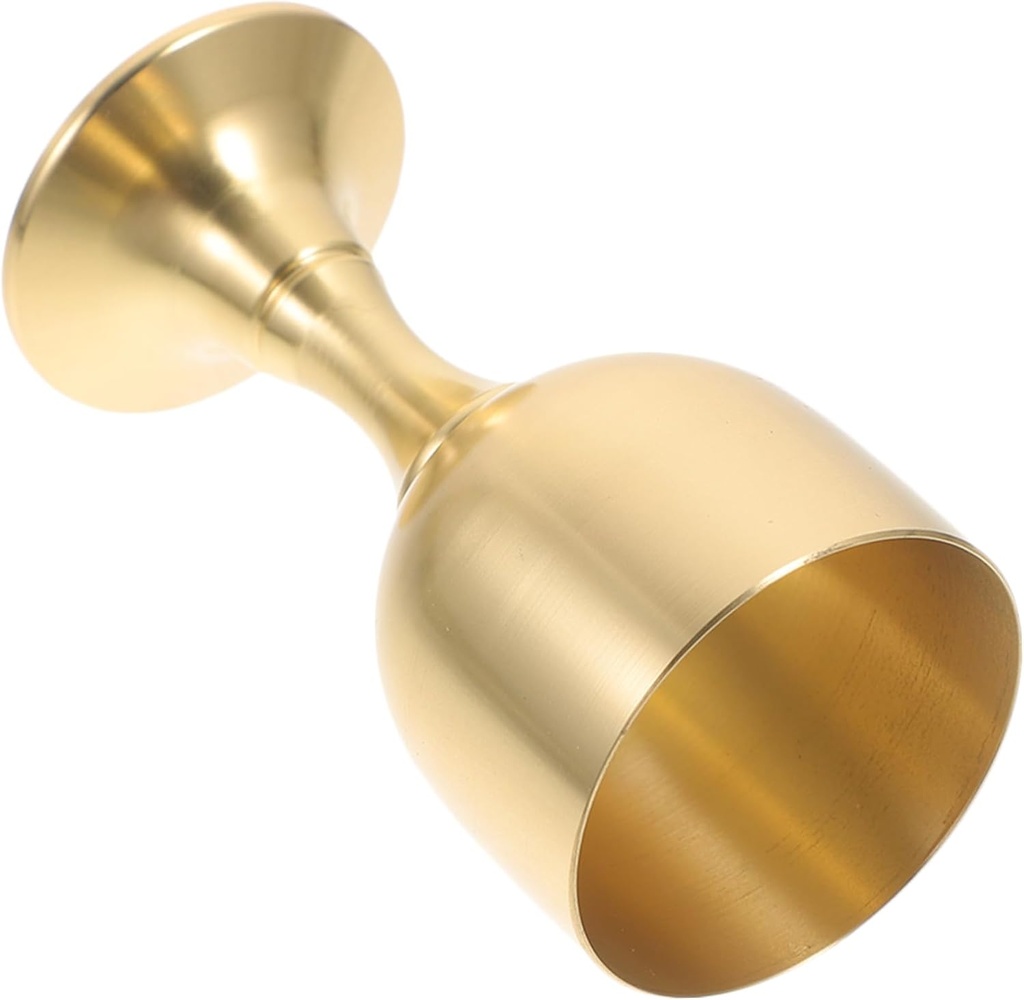 Luxshiny Brass Cup Multi-Function Decorative Offering Cup Wear-Resistant Metal Goblet for Church Worship and Buddhism Ceremonies