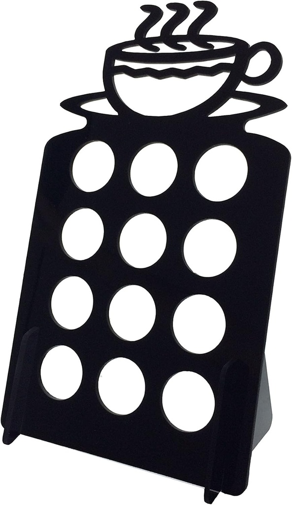 Marketing Holders 12-Slot Holder - Coffee Cup Design (Solid Black)