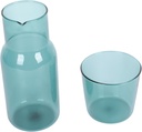 1set Heat-resistant Glass Beverage Cup and Kettle Set for Home Office and Parties Multi-functional Drinking Tool for Water Lake Green