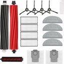 isinlive Accessories Kit Compatible with Roborock S8 Pro Ultra Robot Vacuum Cleaner, 1 Set Main Brush, 1 Rolling Brush, 4 HEPA Filters, 4 Side Brushes, 4 Mop Cloth Pads, 2 Dust Bags, 1 Cleaning Tool