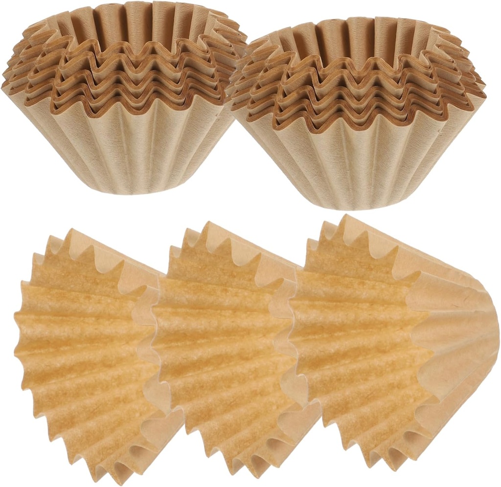 100Pcs Unbleached Coffee Filter Papers Disposable Drip Brew Filter Cups with Tear-resistant Wood Fiber for Smooth Coffee and Tea Brewing