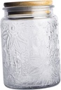 Zerodeko 1pc Sunflower Glass Sealed Jar Cover Transparent Canister for Tea Dried Fruits and Coarse Grains Airtight Storage for Kitchen Organization